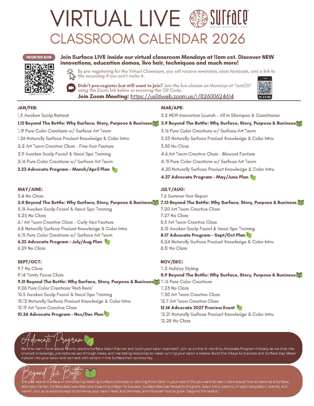 2026 Surface Hair LIVE Virtual Classroom